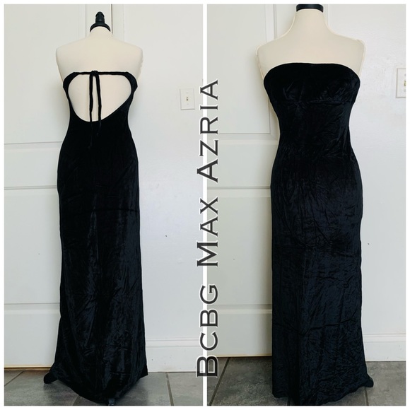 BCBGMaxAzria Dresses & Skirts - Bcbg Max Azria Velvet Strapless Floor Length Dress
